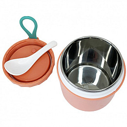 Ланчбокс с ложкой Mega Zayka MGZ-0122 (Pink) 430 мл