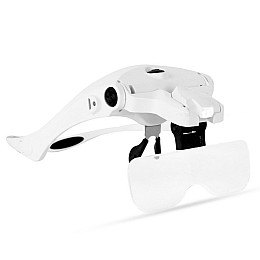 Очки-лупа бинокулярные 9892B2C Magnifier c LED подсветкой для ремонта ( 9892B2)