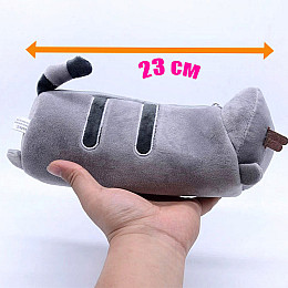 Пенал косметичка дитячий Pusheen cat 23х13 см Сірий (n-12159)