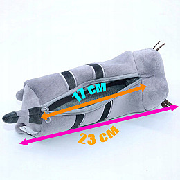 Пенал косметичка дитячий Pusheen cat 23х13 см Сірий (n-12159)