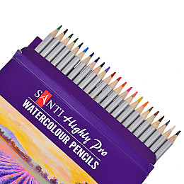 Набір акварельних олівців Santi Highly Pro 24 шт (742385)