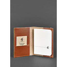 Кожаная обложка для паспорта BlankNote 1.0 Светло-Коричневая (BN-OP-1-k)