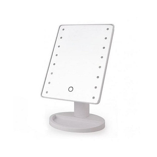 Настільне дзеркало з підсвіткою 16 LED Mirror Біле