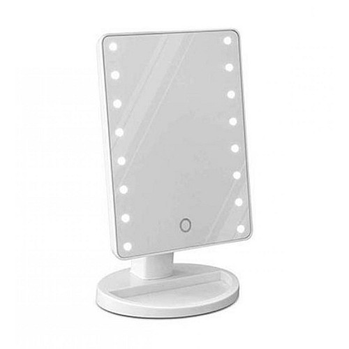 Настільне дзеркало з підсвіткою 16 LED Mirror Біле