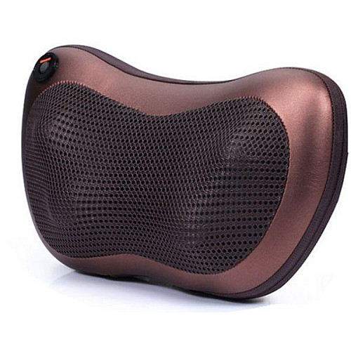 Масажер SUNROZ Neck Massager Pillow масажна подушка для області ши та голови Коричневий (SUN1304_2)