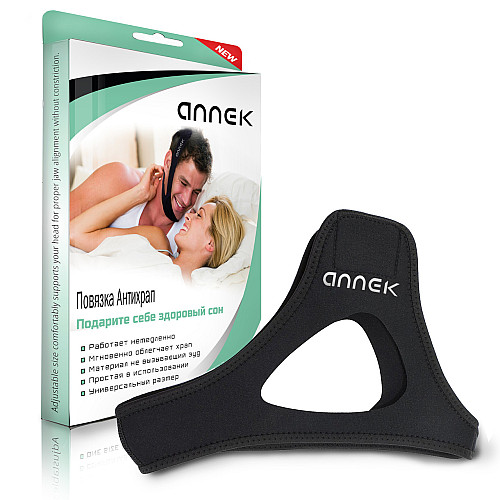 Повязка на голову ANNEK лечение от храпа Черный (AN1049)