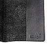 Кожаная обложка на паспорт з картою та рамкою SHVIGEL 13982 Чорна