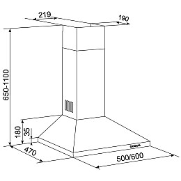 Вытяжка кухонная Eleyus Kent 700 50 WH (6349447)