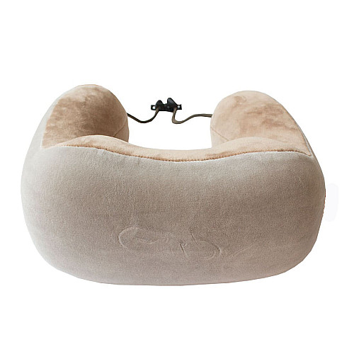Массажная подушка для шеи U-Shaped Massage Pillow Silver Brown (kz031-hbr)