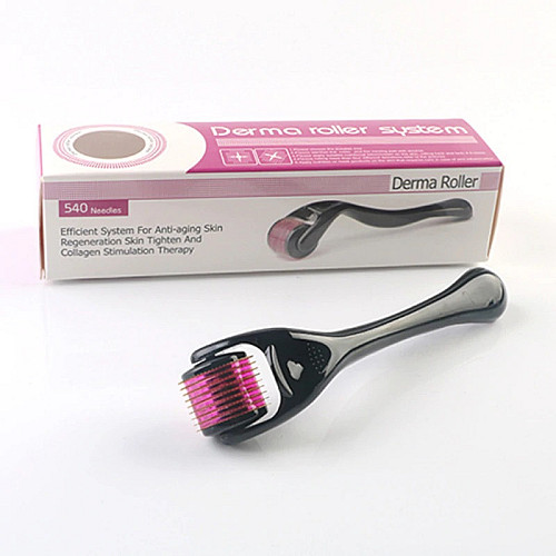 Мезороллер для шкіри DERMA ROLLER 540 голок 0.5 mm Black (kz033-hbr)
