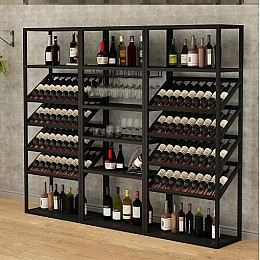 Стеллаж винний GoodsMetall в стилі Лофт 1600х2250х200 СТЖ217
