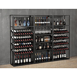 Стеллаж винний GoodsMetall в стилі Лофт 1600х2250х200 СТЖ217