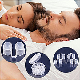 Антихрап клипса от храпа в нос - носовой расширитель от храпа - набор из 8 шт (цилиндр + спираль) в футляре