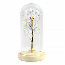 Роза в колбе 24К Lesko KY-1124 з LED підсвіткою Кольорове світло