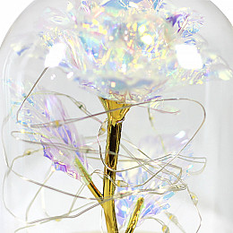 Роза в колбе 24К Lesko KY-1124 з LED підсвіткою Кольорове світло