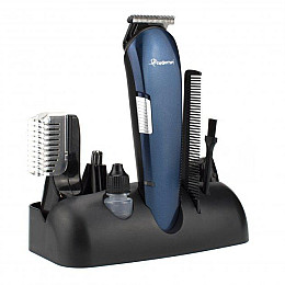 Машинка для стрижки волос Gemei GM-596 8 в 1 Синій