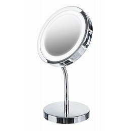 Зеркало косметическое Adler AD 2159 LED 3x Zoom Silver