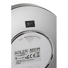 Зеркало косметическое Adler AD 2159 LED 3x Zoom Silver
