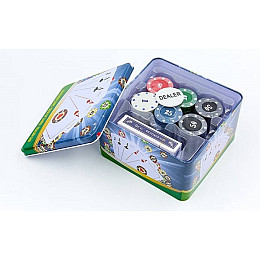 Набір для гри в покер Maxland D7 на 120 фішок з номіналом у коробці