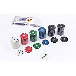 Набір для гри в покер Maxland D7 на 120 фішок з номіналом у коробці