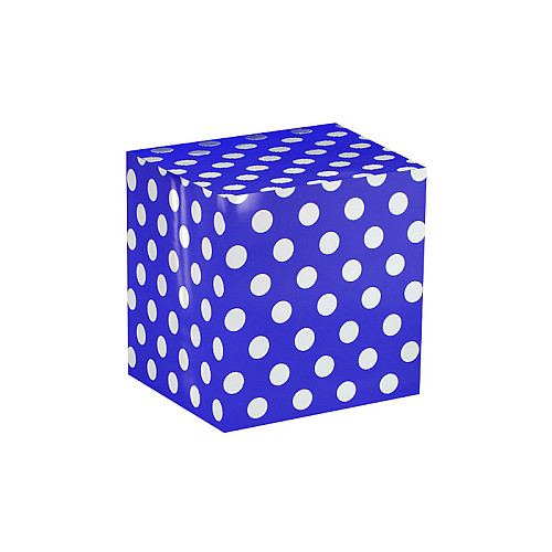 Бумага упаковочная PPW PAPER Lesko PZ001 Синий Серябрянный Горох 50*70 см