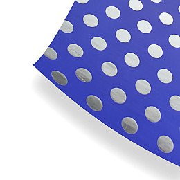 Бумага упаковочна PPW PAPER Lesko PZ001 Синій Сріблястий Горошок 50*70 см