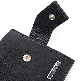 Мужской зажим из натуральной кожи KARYA 21042 Черный