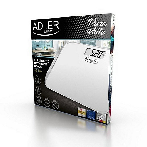 Весы напольные электронные Adler AD 8164 до 180 кг белые