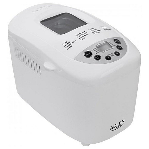 Хлібопічка для дому 15 програм Adler AD 6019 біла