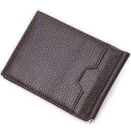 Отличный зажим для денег из натуральной кожи Karya 21353 Коричневый