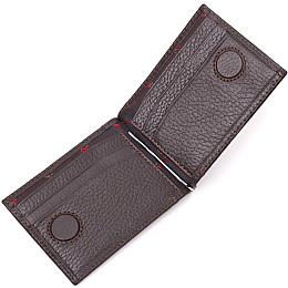 Отличный зажим для денег из натуральной кожи Karya 21353 Коричневый