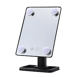 Косметичне дзеркало з LED підсвіткою RIAS HH083 360 Black (3_01478)