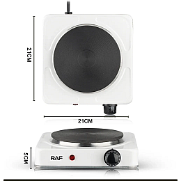Електроплита настільна RAF R.8010A 1 конфорка дискова 1000W Білий (3_02420)