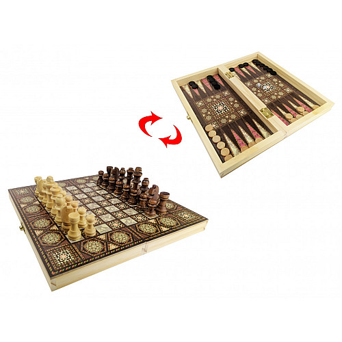 Шахи HAODELI CHESS 1680EC 3 в 1 Східний стиль
