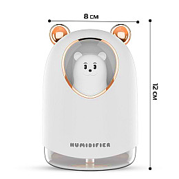 Увлажнювач повітря Humidifier A205 Bear з RGB підсвіткою 300ml Білий (3_02605)