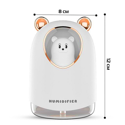 Увлажнитель воздуха Humidifier A205 Bear с RGB подсветкой 300ml White (3_02605)