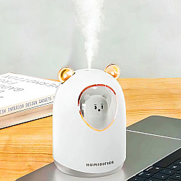 Увлажнювач повітря Humidifier A205 Bear з RGB підсвіткою 300ml Білий (3_02605)