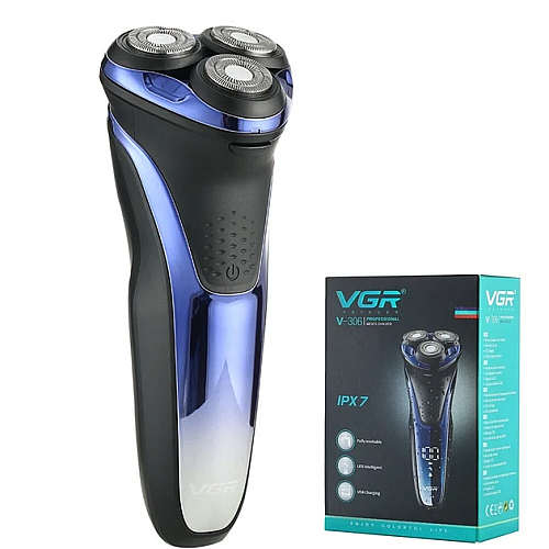 Электробритва VGR V-306 аккумуляторная водонепроницаемая Blue-Black (3_03194)