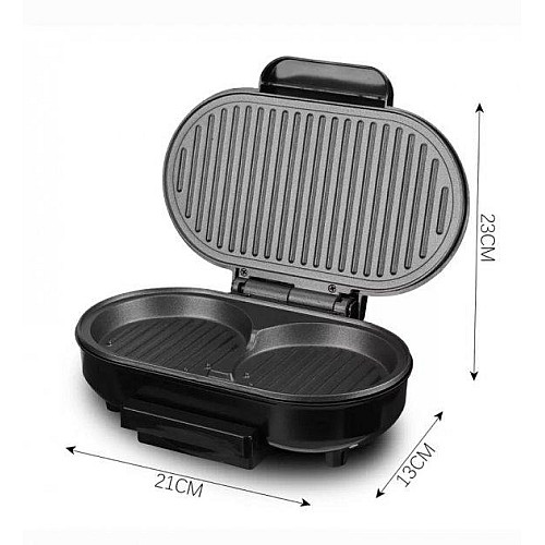 Гриль электрический для бургеров Haeger HG-245 750W Black