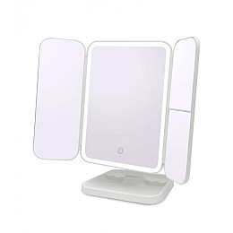 Косметическое настольное зеркало RIAS XW-810X с LED подсветкой трехстворчатое White