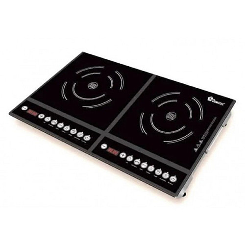 Настольная плита индукционная Domotec MS-5862 2 конфорки 4000W Black (2_009615)