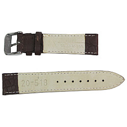 Кожаный ремешок для часов под крокодила Mykhail Ikhtyar ширина 22 мм Коричневый (S22-548S brown)