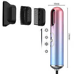 Іонний фен для волосся RIAS Commitment To Quality 3 насадки 800W (3_03460)