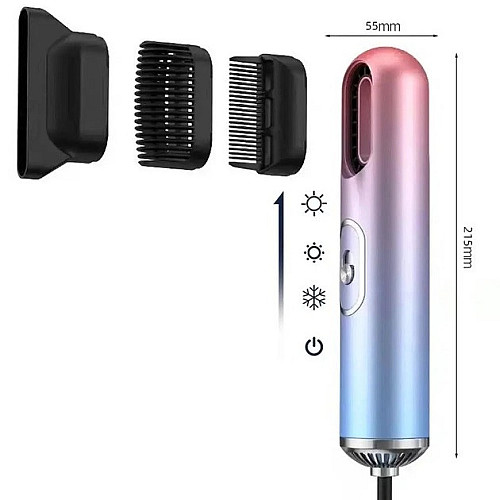 Іонний фен для волосся RIAS Commitment To Quality 3 насадки 800W (3_03460)
