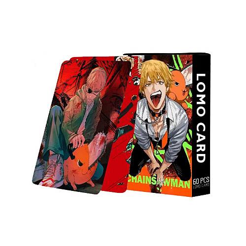 Набор карточек Человек-бензопила Chainsaw Man Ломо 60шт (22723) Bioworld