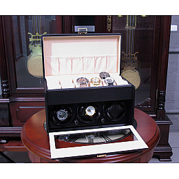 Шкатулка Salvadore для подзавода 3 часов 3/12BL 3x3 12+ Черный