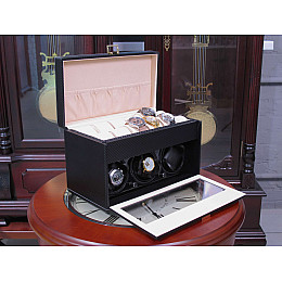 Шкатулка Salvadore для подзавода 3 часов 3/12BL 3x3 12+ Черный