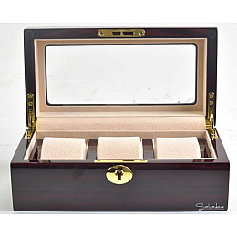 Шкатулка для зберігання годинників Salvadore WB/3085/3.EC Бордовий