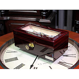 Шкатулка для зберігання годинників Salvadore WB/3085/3.EC Бордовий