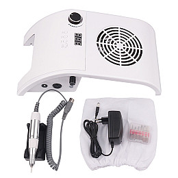 Аппарат для маникюра Max Manicure 858-8C 3 в 1 вытяжка лампа 40Вт фрезер 25000 об/мин Белый (858-8C)